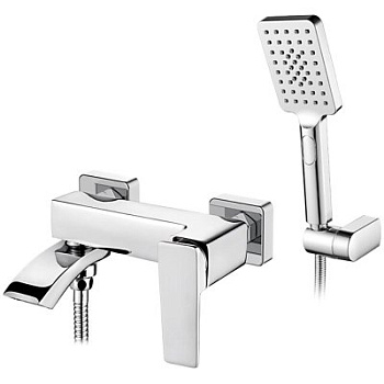 Смеситель L3178 для ванны с коротким пов. изливом, дивертор встроен в излив (латунь) LEDEME